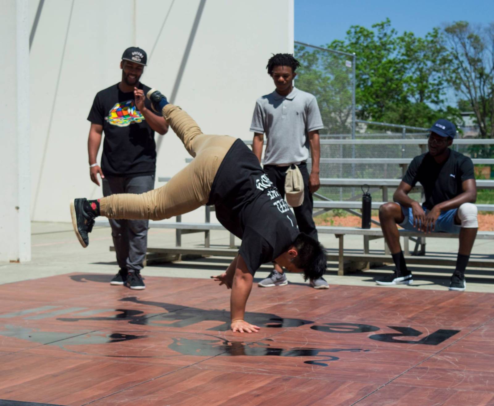 Young man dancing