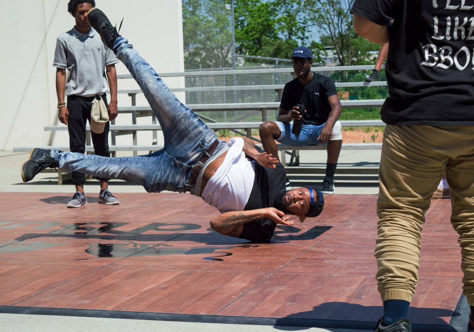 Young man dancing
