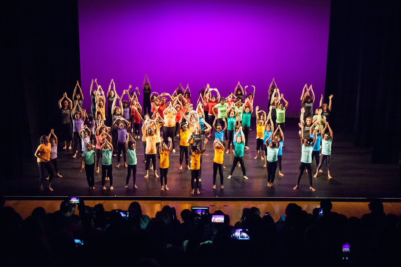 Kids performing on stage